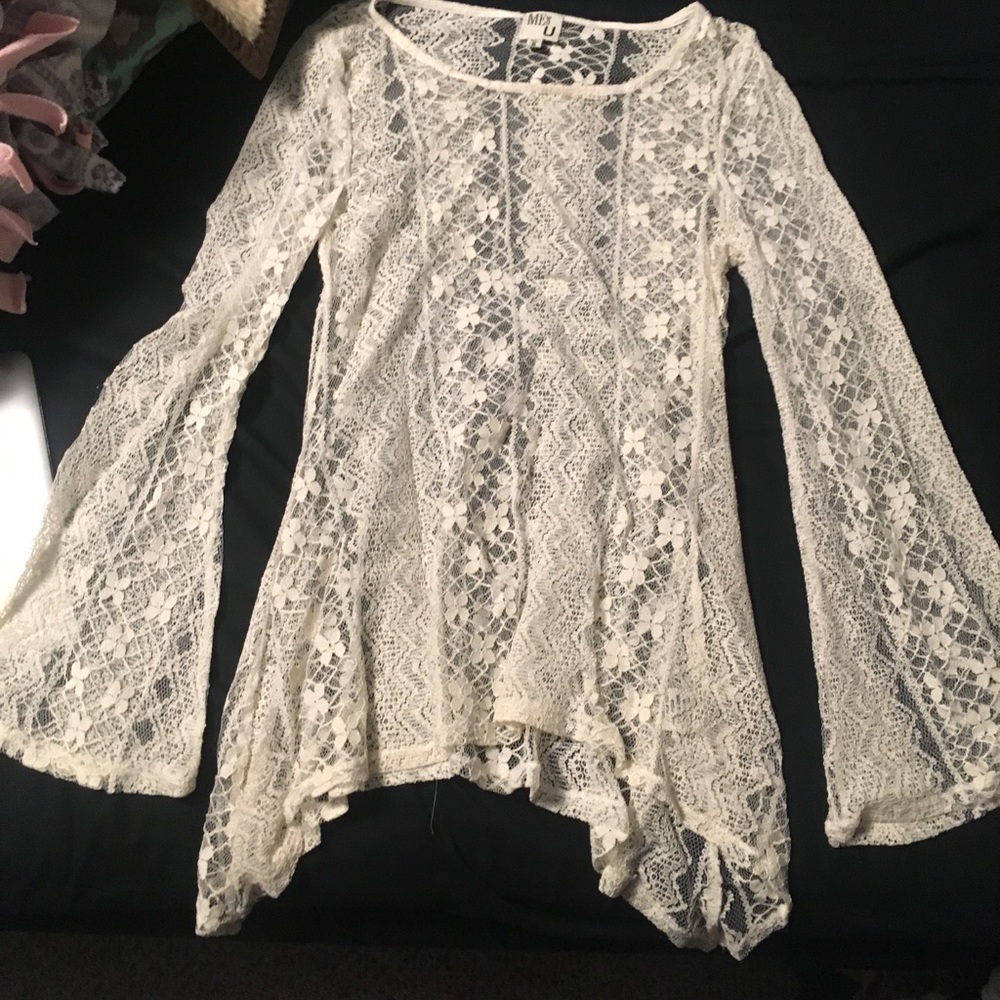 Sheer lace top